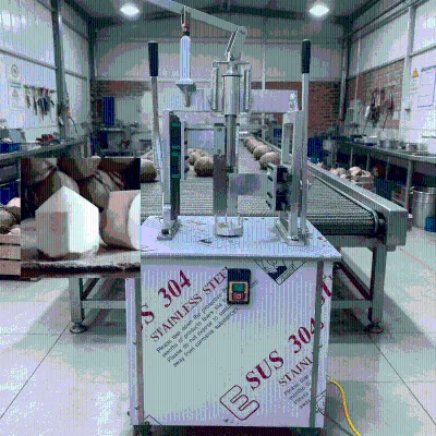 Two Blade Green Tender Young Semi Automatic Coconut Peeling Husk Machine for Fresh Young Green Coconut