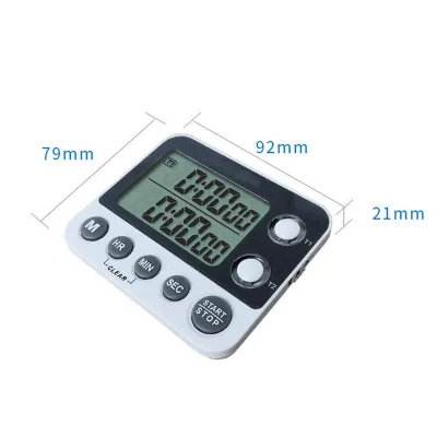 PS-390 Stopwatch Timer with Flashlight 2-Piece Set, ABS Material Electronic Kitchen Timer