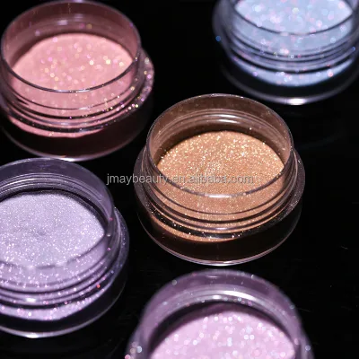 Waterproof Duochrome Loose Powder Highlighter Glitter Mineral Stage Makeup Palette with Body Highlighting Features