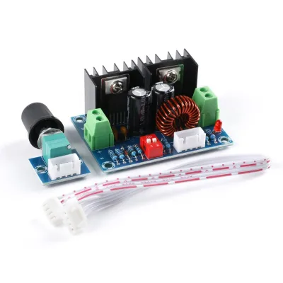 EParthub Compact 200W Buck Converter XL4016, External Knob Control, Suitable for DIY Power Supplies & Battery Chargers
