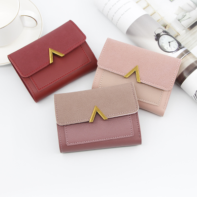 Factory Price Coin Purse Fashionable Pu Leather Women Short Wallets