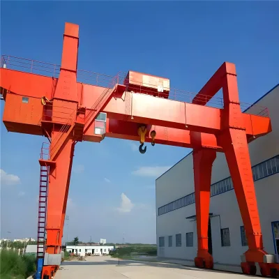 Outdoor Large Tonnage Double Beam Gantry Crane with PLC Control and Gear Components for Freight Yard 10/15 Tons Ground Operation