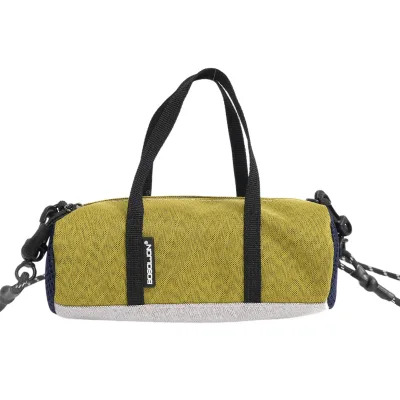 Color-block Nylon Crossbody Mini Bag Edgy Cylindrical Design Lightweight Mountain-style Shoulder Bag for Women