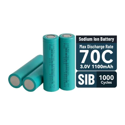 High Rate 70C 18650 1.1Ah Sodium Ion Battery 1000 Cycles and Over 2000+ Years Life Span Featuring New Materials