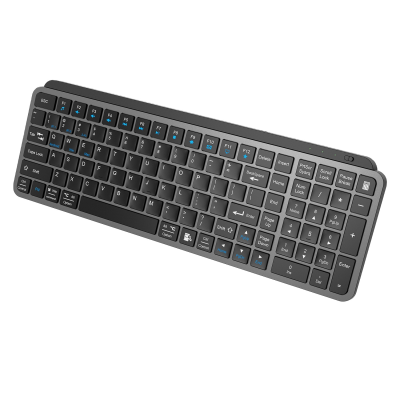Colorful Wireless Keyboard, 2.4G & Dual Bluetooth Keyboard Retro Round Keycaps Dual Mode Wireless Keyboard