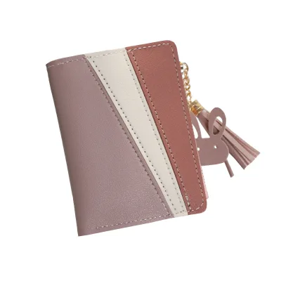New Style Small Wallet Short Zipper Wallet Fashion Korean Splicing Colorsfull Wallet