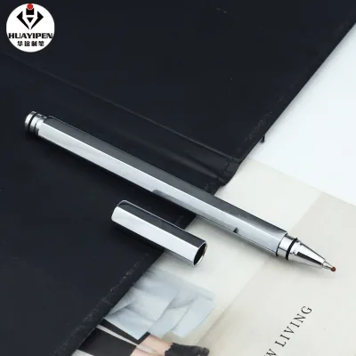 All Electroplating Silver/Gold/Rose Gold/Gun Black Brass Hexagonal Pen Luxury Roller Pen Laser Engraved LOGO