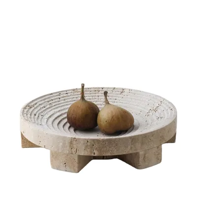 Factory Prices Table Decoration Hotel Decorations Home Luxury Food Serving Marble Tray Round Marble Tray&Round Marble Tray