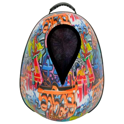 Graffiti Pattern Ocean Heart Backpack LED Display Bluetooth Controls Waterproof Luxury Outdoor Sports Backpacks