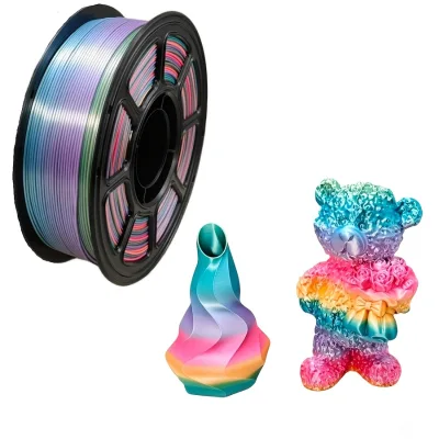 3D Printer Filament Color Changing Multicolor Filament 3D FDM Printers, Durable and Resistant PLA Plus