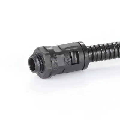 IP68 Waterproof Electrical Flexible Nylon Plastic Pipe Fitting Corrugated Conduit Connector Wiring Joints PA6 Nylon
