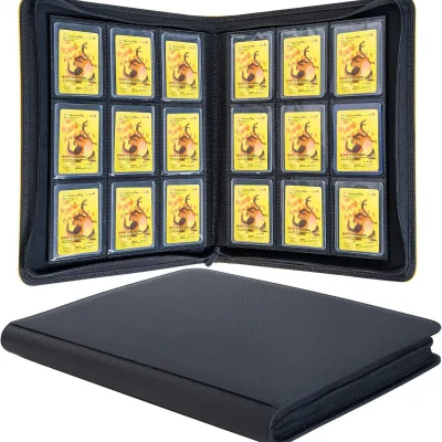 PU Zipper Business Card Album Fits Card Holder Hard Sleeve 9 Pocket MTG Card Yugioh Card TCG Storage Binder Wholesale