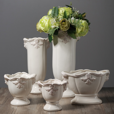European Ceramic Crafts Flower Pot Vase Home Decorative Ceramic Creative Gift Ornaments
