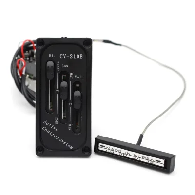 Violin Pickup Adjustable Bridge Saddle Pickup Piezo CV-210E 2 Band Violin Equalizer Black