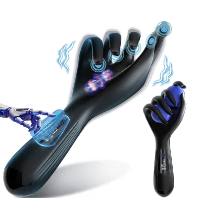 10 Frequency Penis Trainer, Hand Shaped Tentacle Vibration, Male Masturbation, Massage, Desensitization Exercise Adult Product