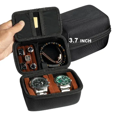 Custom EVA Watch Case Waterproof Dustproof Travel Storage Solution for Two Watches Compact Lightweight Fashion Zipper for