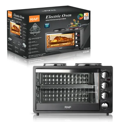 Home Smart Electric Oven 2-in-1 Dual Stove 30L Large Capacity up and Down Heating Visible Door with Hot Plate