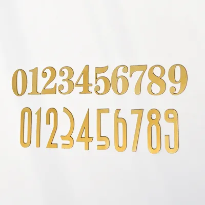 3mm Stainless Steel Wire Drawing Titanium Gold 3D Three-dimensional Arabic Numeral Number Customization