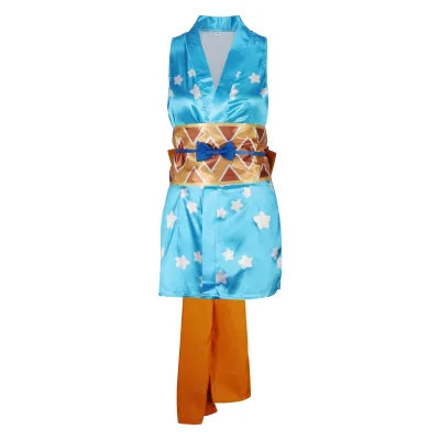 For Nami Cosplay Costume Set Halloween Anime with Wig Hat Kimono Doll Polyester Material