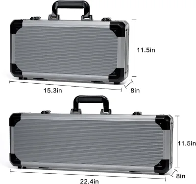 PREMIUM BLACK Aluminum Poker Chip case for 500 CHIP CAPACITY