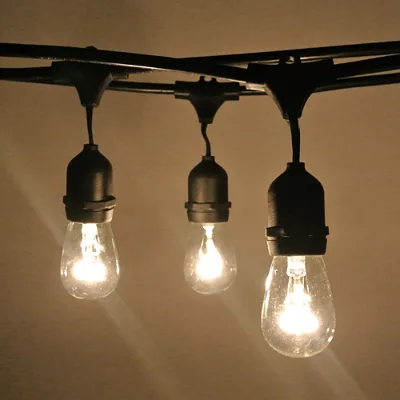 China Factory Specializing Manufacture Incandescent Replacement Bulb S14 clear Glass Spare Bulb with E26 E27 Socket