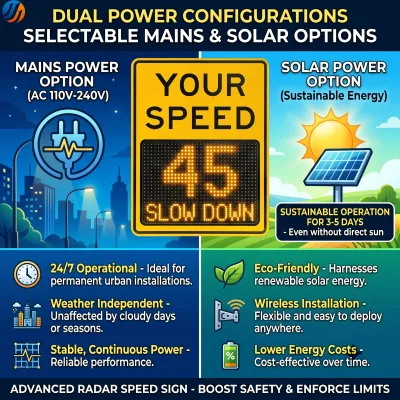 Yellow Reflective Aluminum Your Speed Radar LED Feedback for Neighbor Road School Zone