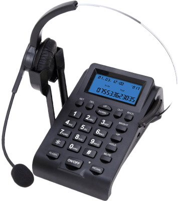 Call center phone with headset auto intercom for interview questions