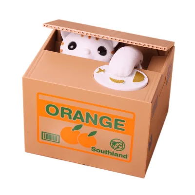 Preschool Educational Interactive Music Toy Funny Games Cat Can Talk Pull Money Saving Box for Kids Age 6+