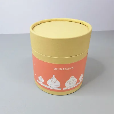 Custom Biodegradable Kraft Paper Tube Box Round Paper Packaging for Tea Soap Candle Perfume Cosmetic Paper Packaging Cylinder