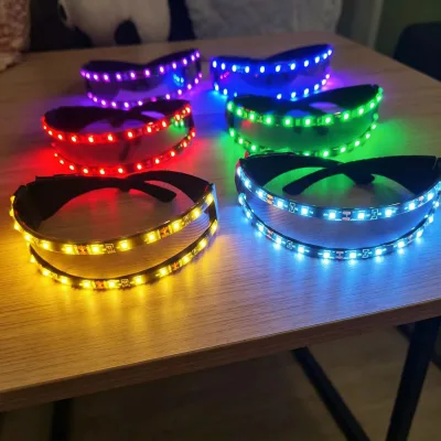 LED Illuminated Sunglasses Bars, Music Festivals, Cross-border Dances, and High-brightness Party Glasses.