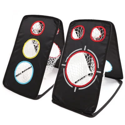 ActEarlier Golf Ball Training Collecting Feature Nylon Golf Chipping Net 6-Hole Portable Foldable Practice Net with Swing