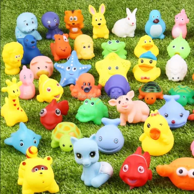 Custom Floating Bath Toy Wholesale,OEM Cartoon Kids Vinyl Bath Toy Set,Foot Grade Soft Pvc Baby Bath Toy with Sound