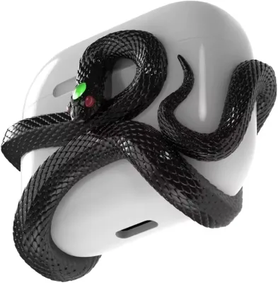 3D Unique Hollow Snake Plating Shockproof Protective Cover Earphone Case for Airpods Pro 1/2/3 Generation