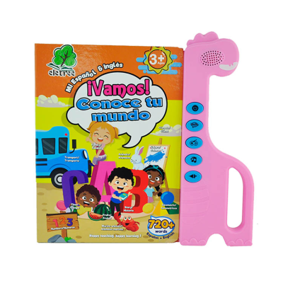 Baby Learning Touch Sound Book English Spanish Chinese Sound Board Book for Children in Spanish With Texture