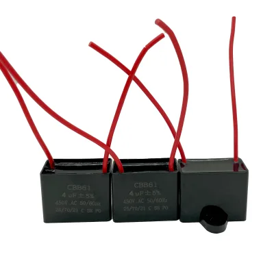CBB61 4uF 450VAC AC Motor Start & Run Capacitor for Ceiling Fan, Range Hood, Water Pump Replacement Parts