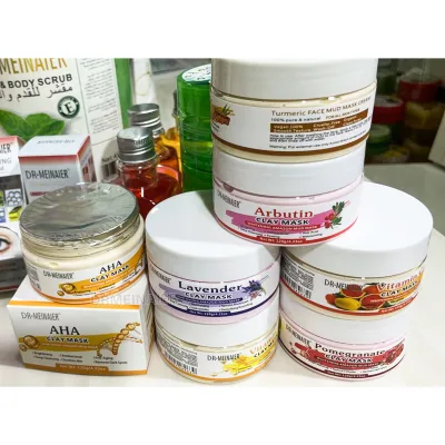 Skin Care Organic Face Mud Mask Exfoliating Whitening Anti Acne Vitamin C Turmeric Clay Mask