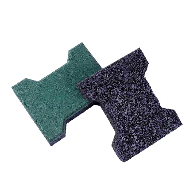Industry Leading Black SBR Eco-friendly Rubber Dog Bone Tile Easy to Install Interlocking Block Brick Pavers