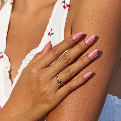 30 PCS of high-end press on nails magic mirror powder nails press on acrylic nails almond false nails beauty supply nail art