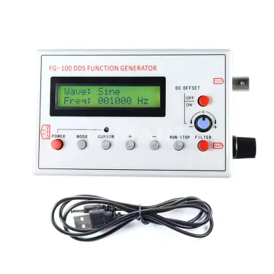 FG-100 DDS Function Signal Generator Frequency Counter 1Hz - 500KHz Signal Source Module Sine+Square+Triangle+Sawtooth Waveform