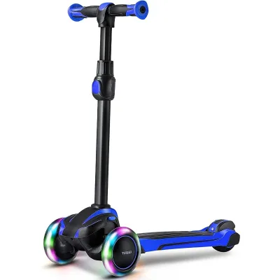 Wholesale Light up 3 Wheel Scooter Shock Absorbing Design Tilt Steer Balance Kids' Electric Scooters Toys