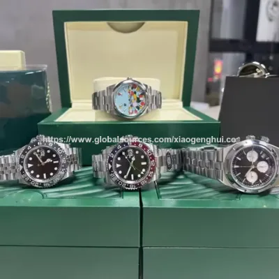 Factory-direct wholesale stainless steel GMT mechanical watches with luminous sapphire crystal displays