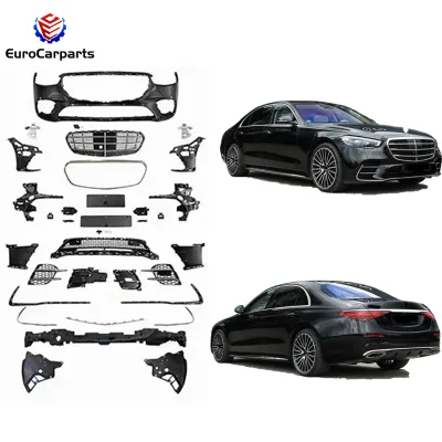 2021 S Class W223 Normal Sport Full Set Body Kit Exterior Auto Car Accessory Facelift Kit Replacement Upgrade with Bumpers