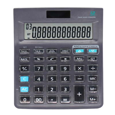 Novelty Dual Power Desktop Crystal Keyboard Office Tax Calculator