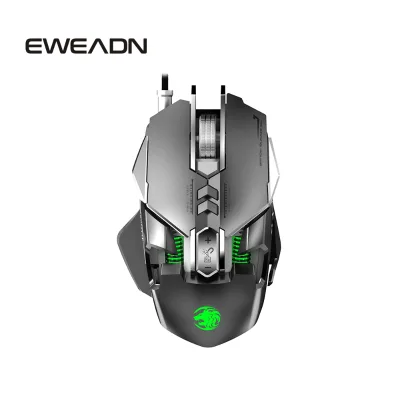 EWEADN MK300 6400 High Dpi Wired Gaming Mouse with 7 Keys Macro Programming and Magnetic Diy Weight Adjustment