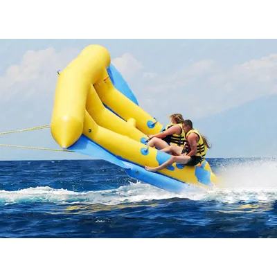 0.9mm Pvc Tarpaulin Cheap Water Fun Rigid Towables Inflatable Flying Fishing Boat