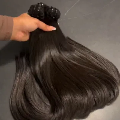 Wholesale 100% Virgin Brazilian Hair Extensions Super Double Drawn Straight Bundle 100% Natural Color No Shedding no Tangles