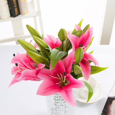 Real Touch Lily Artificial Tiger Lily for Wedding Decoration