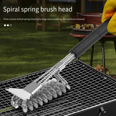 Stainless Steel Cleaning Brush Kitchen Cleaning Tools Pot Bottom Cleaning Steel Wire Brush, Oven Barbecue Mesh, Steel Wire Brush