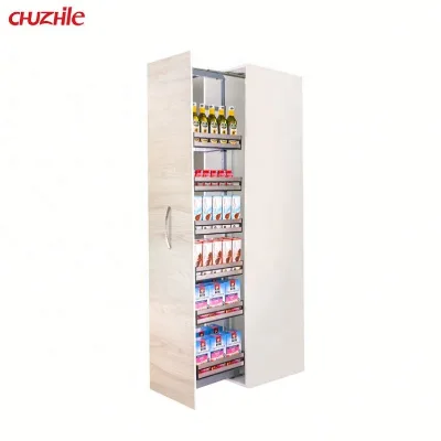Kitchen Cabinet Pull Out Basket Cabinet Storage Organizer Stainless Steel 201 Panel Kitchen Fittings Tall Unit Basket 300mm
