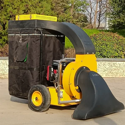 Multi-Use Leaf Shredder Machine / Leaf & Grass Collector / Leaf Sweeper Gasoline Powered 18HP Engine Gear Drive
